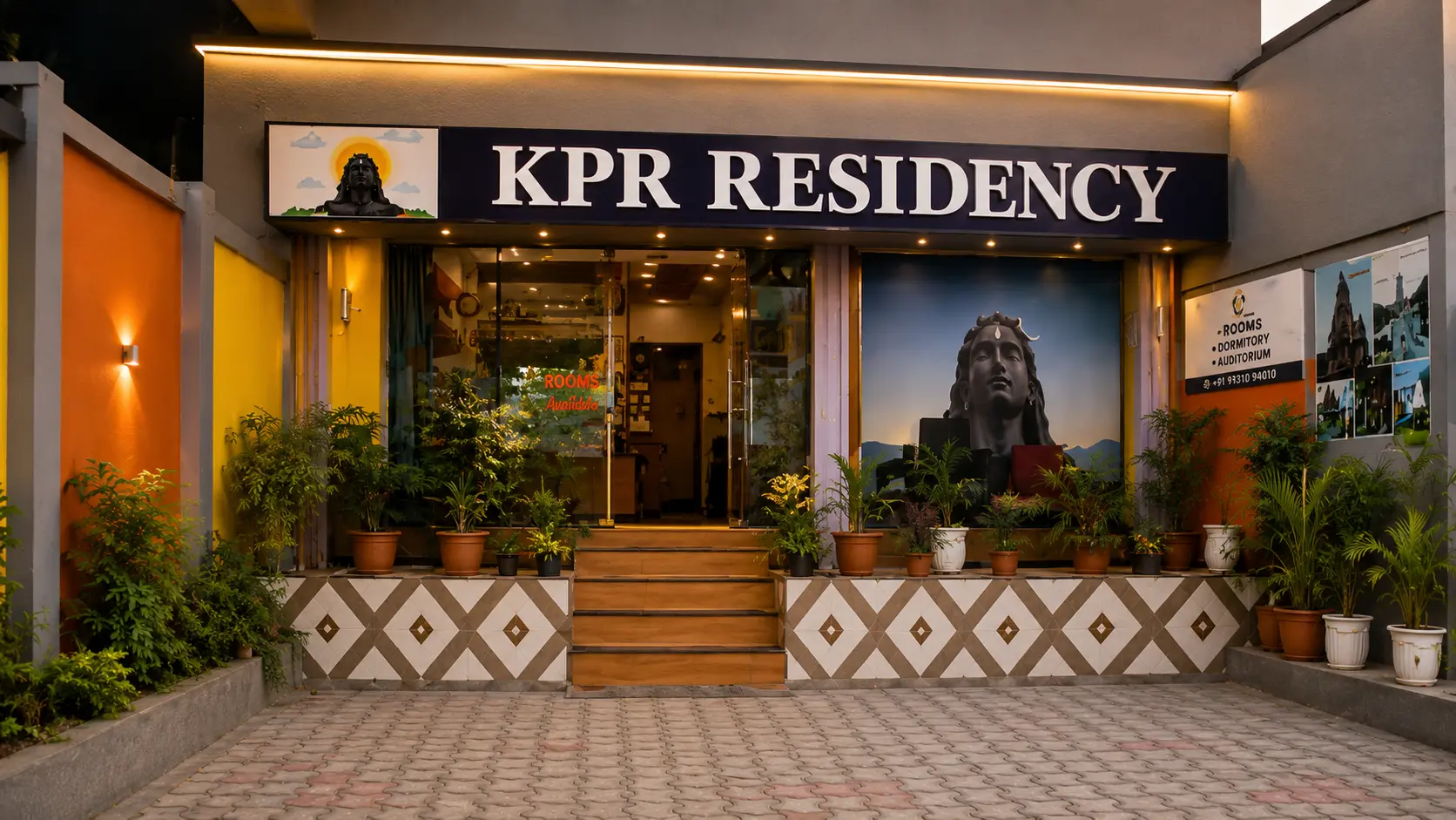 Parking and entry at KPR Residency near Isha Yoga Center